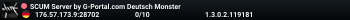 SCUM Server by G-Portal.com Deutsch Monster