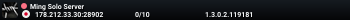 Ming Solo Server