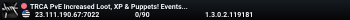 TRCA PvE Increased Loot, XP & Puppets! Events & Active Admins