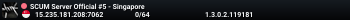 SCUM Server Official #5 - Singapore