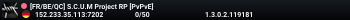 [FR/BE/QC] S.C.U.M Project RP [PvPvE]