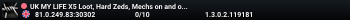 UK MY LIFE X5 Loot, Hard Zeds, Mechs on and off, tough NPC's