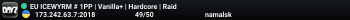 EU ICEWYRM # 1PP | Vanilla+ | Hardcore | Raid