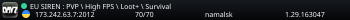 EU SIREN : PVP \ High FPS \ Loot+ \ Survival