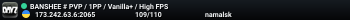 BANSHEE # PVP / 1PP / Vanilla+ / High FPS
