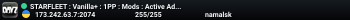 STARFLEET : Vanilla+ : 1PP : Mods : Active Admins
