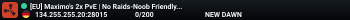 MaximoRust Test Dev Staging Server EU