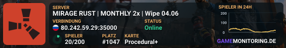 MIRAGE RUST | MONTHLY 2x | Wipe 02.06