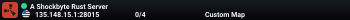 A Shockbyte Rust Server