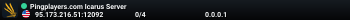 Pingplayers.com Icarus Server