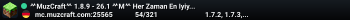 ᄽMuzCraftᄿ 1.8.9 - 26.1 ᄽMᄿ Her Zaman En Iyiye! ᄽMᄿ