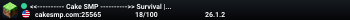 <<---------- Cake SMP ---------->> Survival | Raiding | Player Economy | Events