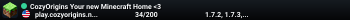 CozyOrigins Your new Minecraft Home <3