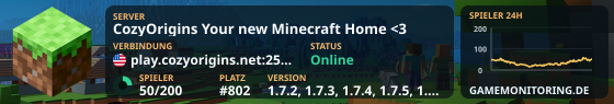CozyOrigins Your new Minecraft Home <3