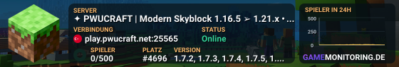 ✦ PWUCRAFT | Modern Skyblock 1.16.5 ➢ 1.21.x • Sezon 1 • Aktif!