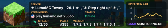 ★ LumaMC Towny - 26.1 ★ ‧₊˚❀ Step right up! ❀‧₊˚.