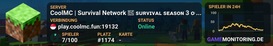 CoolMC | Survival Network 🔥 ѕᴜʀᴠɪᴠᴀʟ ѕᴇᴀѕᴏɴ 3 ᴏᴜᴛ ɴᴏᴡ! 🔥