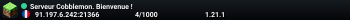 Serveur Cobblemon. Bienvenue !