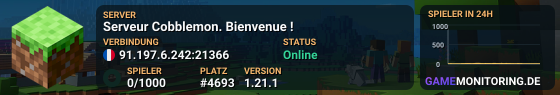 Serveur Cobblemon. Bienvenue !