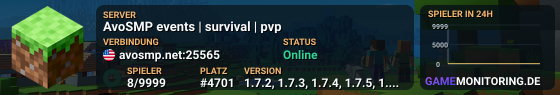 AvoSMP events | survival | pvp