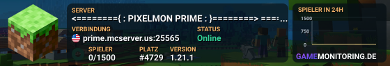 <========{ : PIXELMON PRIME : }========> ======MODPACK REQUIRED || ON CURSEFORGE======