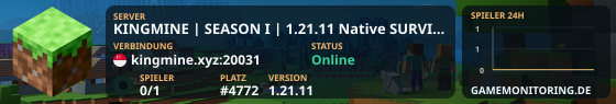 KINGMINE | SEASON I | 1.21.11 Native SURVIVAL ECONOMY | PLACE TO EARN MONEY xD