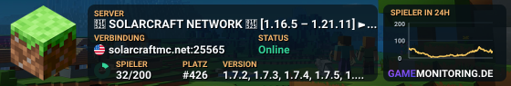 🔥 SOLARCRAFT NETWORK 🔥 [1.16.5 – 26.1.2] ► ¡ɴᴜᴇᴠᴀ ᴍᴏᴅᴀʟɪᴅᴀᴅ! | ¡FULLPVP CUSTOM! ☽