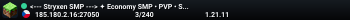 <--- Stryxen SMP ---> ✦ Economy SMP • PVP • Survival ✦