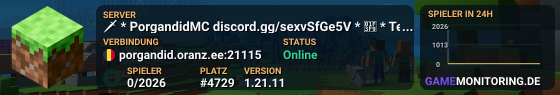 🗡 * PorgandidMC discord.gg/sexvSfGe5V * 🏹 * Tere tulemast mängima uut PorgandidMC 2.0 *