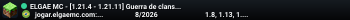ELGAE MC - [1.21.4 - 1.21.11] Guerra de clans - Survival - PVP 1.8 - Torneios