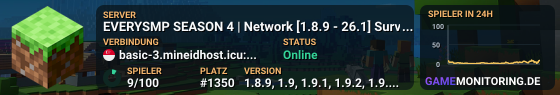 EVERYSMP SEASON 3 | Network [1.8.9 - 26.1] Survival - MiniGames - Eco RPG