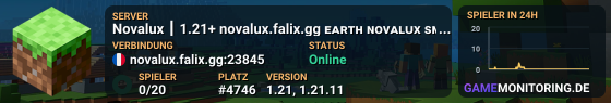 Novalux ┃ 1.21+ novalux.falix.gg ᴇᴀʀᴛʜ ɴᴏᴠᴀʟᴜx sᴍᴘ ɪs ɴᴏᴡ ʜᴇʀᴇ!