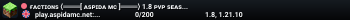 ✦ ASPIDA MC ┃ NOW LIVE ! OG FACTIONS • 1.8 PvP • Headhunting • Bunkers