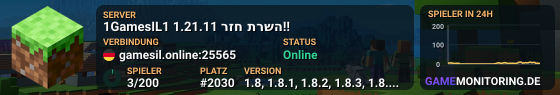 1GamesIL1 1.21.11 השרת חזר!!