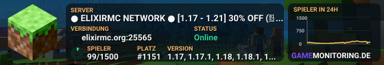● ELIXIRMC NETWORK ● [1.17 - 1.21] 30% OFF (🔥) ● ¡Apóyanos tienda.elixirmc.org!