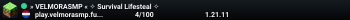 » VELMORASMP « ✧ Survival Lifesteal ✧