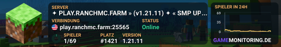 ✦ PLAY.RANCHMC.FARM » (v1.21.11) ✦ « SMP UPDATE NOW LIVE » discord.gg/RanchMC