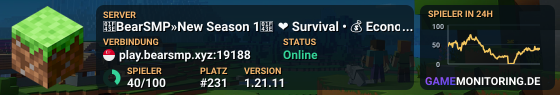 🐾 BEARSMP » New Era 🐾 ❤ Survival • 💰 Economy • 🐾 Community