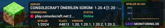 CONSOLECRAFT ÖNERİLEN SÜRÜM: 1.20.4 [1.20 - 1.21]