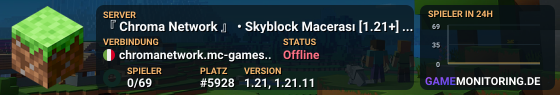『 Chroma Network 』 • Skyblock Macerası [1.21+] » Adanı Oluştur, Katıl ve Yüksel! | Özel Sistemler «
