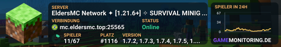 EldersMC Network ✦ [1.21.6+] ✧ SURVIVAL MINIGAMES MODS ✧