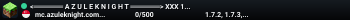 <═══════ A Z U L E K N I G H T ═══════> Claims, Shops, Clans, KitPvP — play the long game.