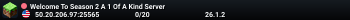 Welcome To Season 2 A 1 Of A Kind Server