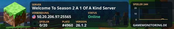 Welcome To Season 2 A 1 Of A Kind Server