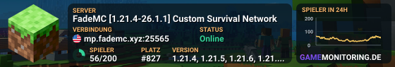 FadeMC [1.21.4-26.1.1] Custom Survival Network