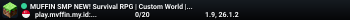 MUFFIN SMP NEW! Survival RPG | Custom World | New Structures