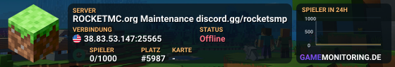 ROCKETMC.org Maintenance discord.gg/rocketsmp