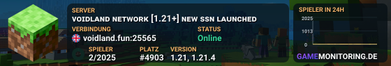 VoidLand Network [1.21+] ɴᴇᴡ ssɴ ʟᴀᴜɴᴄʜᴇᴅ