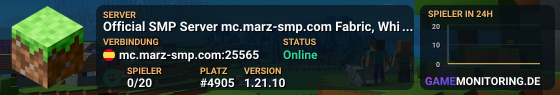 Official SMP Server mc.marz-smp.com Fabric, Whitelisted, BlueMap