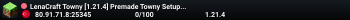 LenaCraft Towny [1.21.4] Premade Towny Setup ➥ NitroSetups